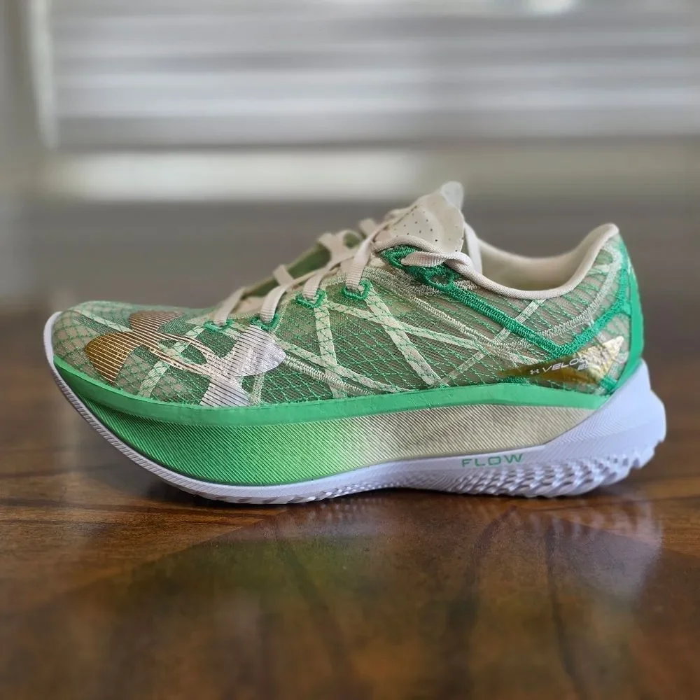 Under Armour Flow Velociti Elite 2 Running Shoes Women's 8.5 White Green 3027338
